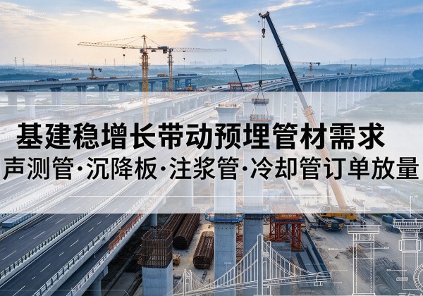 吴起基建稳增长带动预埋监测管材需求，声测管、沉降板、注浆管订单持续放量